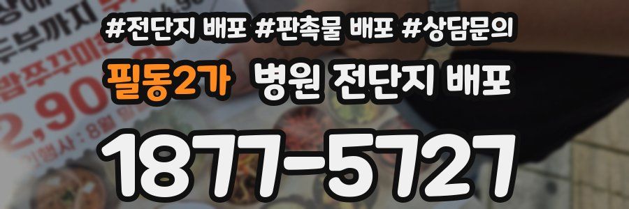 필동2가 병원 전단지 배포