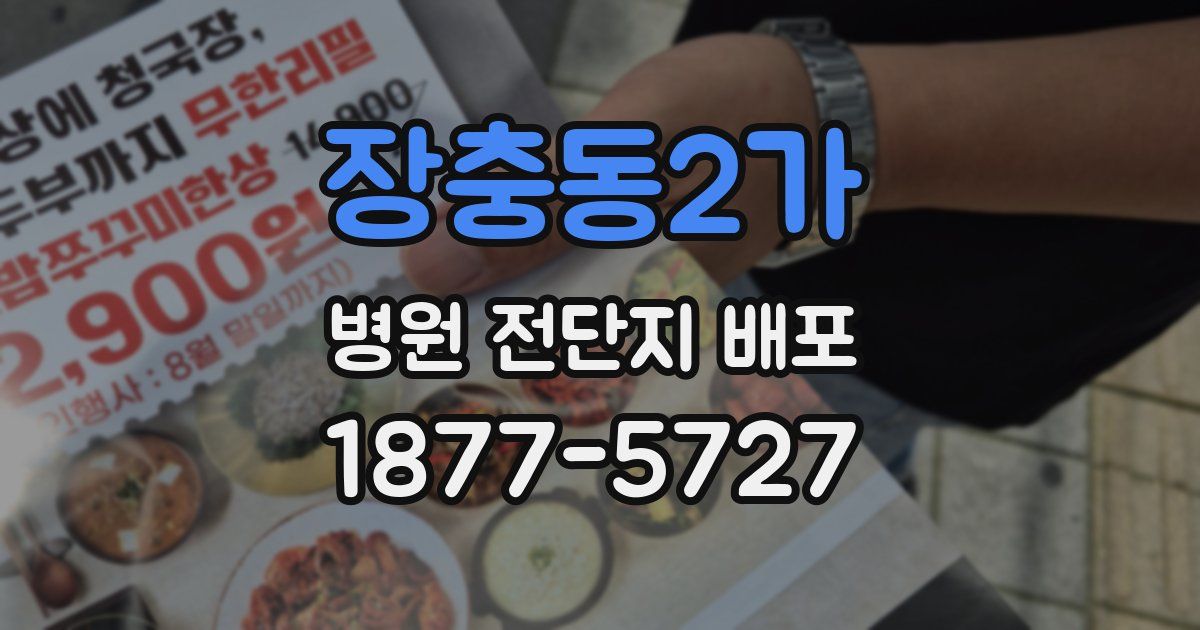 장충동2가 병원 전단지 배포