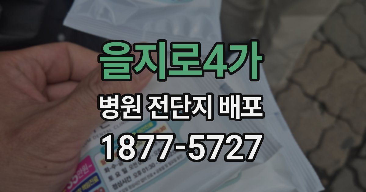 을지로4가 병원 전단지 배포