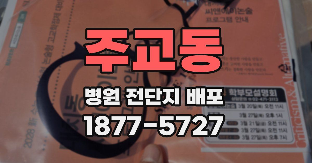 주교동 병원 전단지 배포