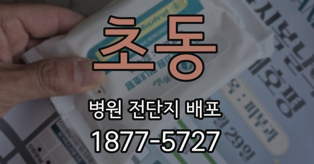 초동 병원 전단지 배포