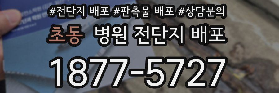 초동 병원 전단지 배포