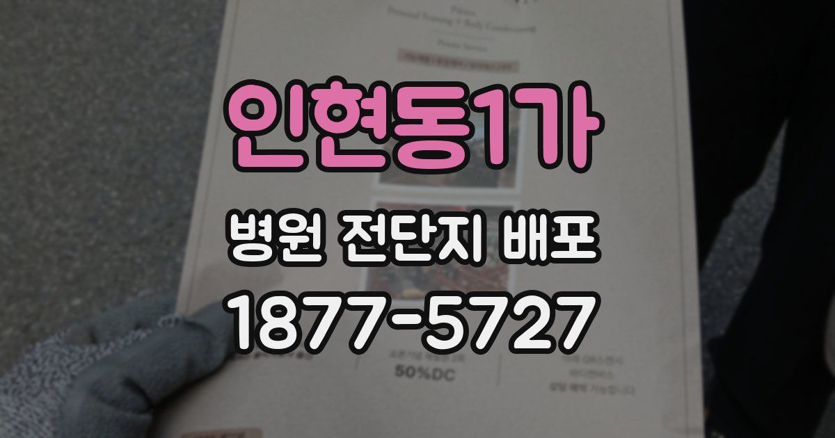인현동1가 병원 전단지 배포