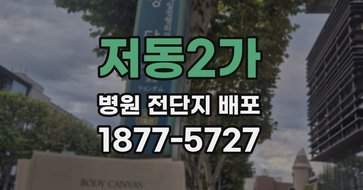 저동2가 병원 전단지 배포