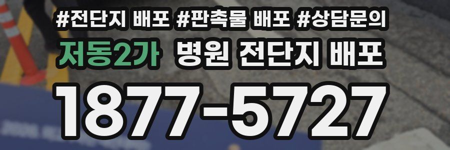 저동2가 병원 전단지 배포