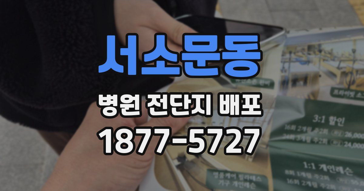 서소문동 병원 전단지 배포