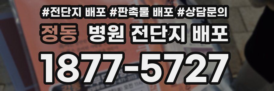 정동 병원 전단지 배포