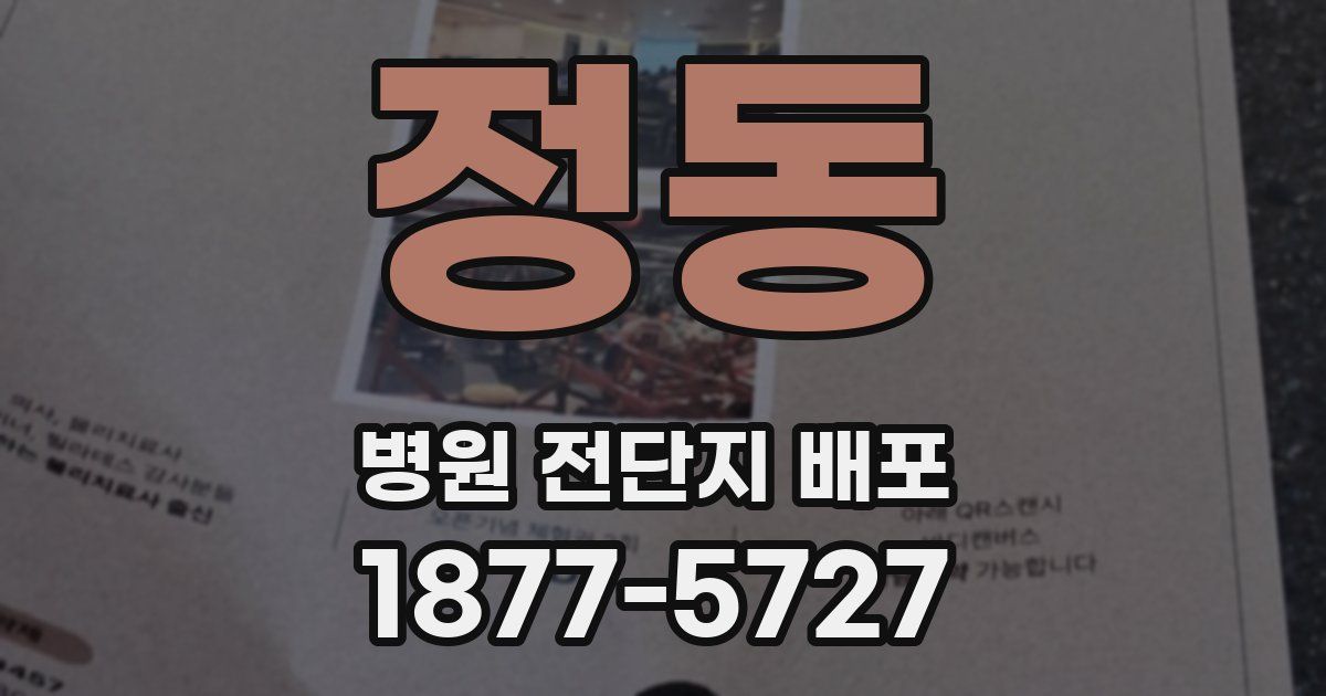 정동 병원 전단지 배포