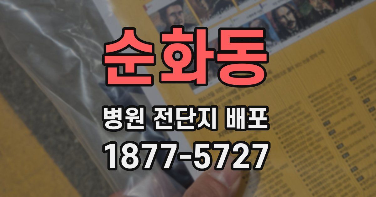 순화동 병원 전단지 배포