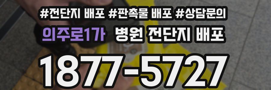 의주로1가 병원 전단지 배포