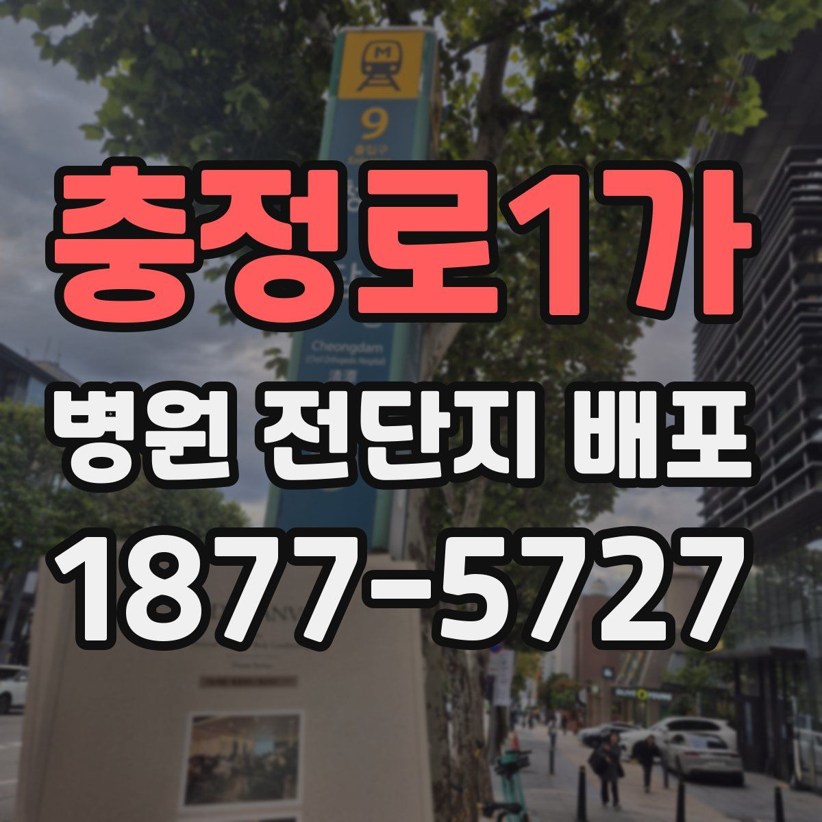 충정로1가 병원 전단지 배포