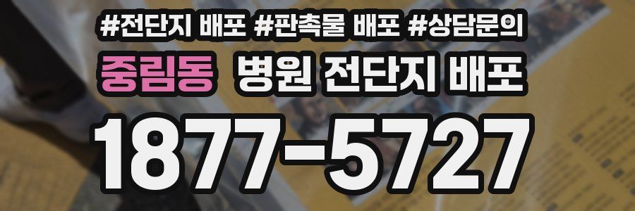 중림동 병원 전단지 배포