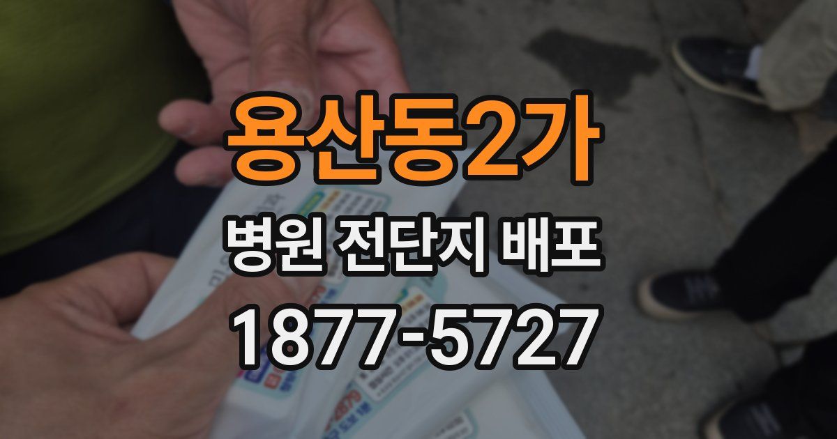 용산동2가 병원 전단지 배포