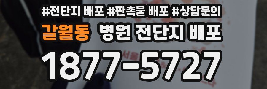 갈월동 병원 전단지 배포