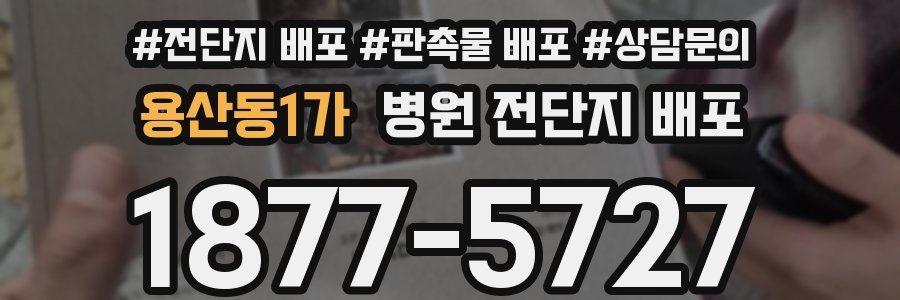 용산동1가 병원 전단지 배포