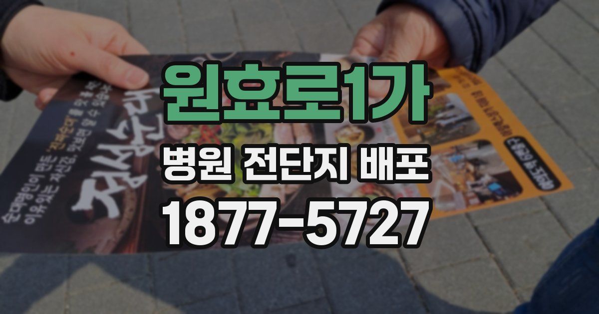 원효로1가 병원 전단지 배포