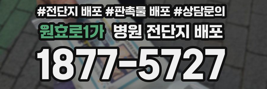 원효로1가 병원 전단지 배포