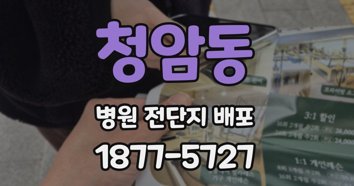 청암동 병원 전단지 배포