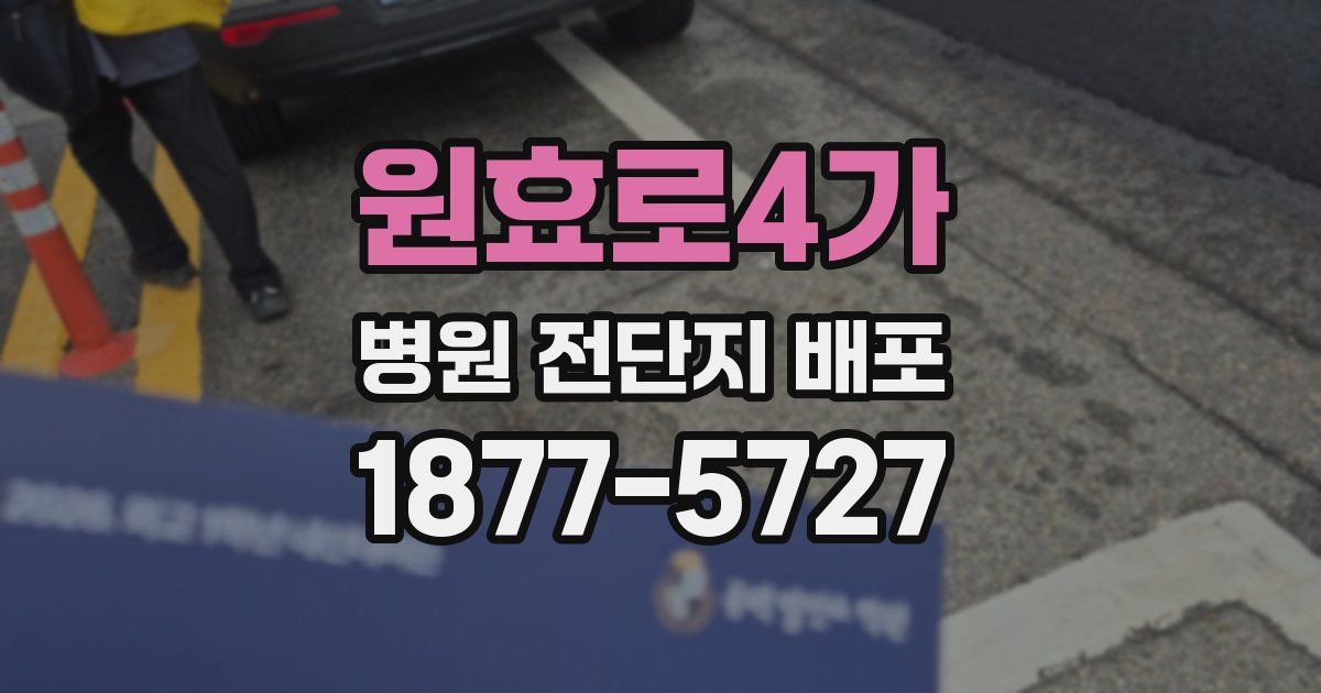 원효로4가 병원 전단지 배포