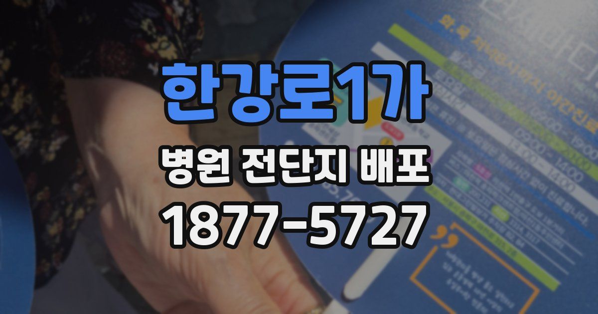 한강로1가 병원 전단지 배포