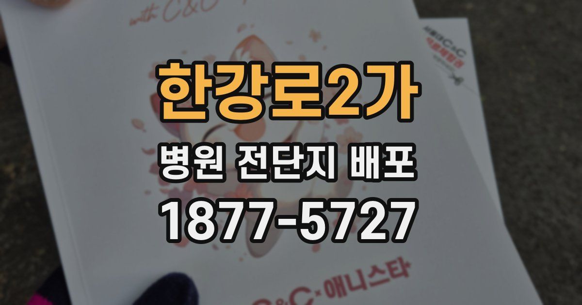 한강로2가 병원 전단지 배포