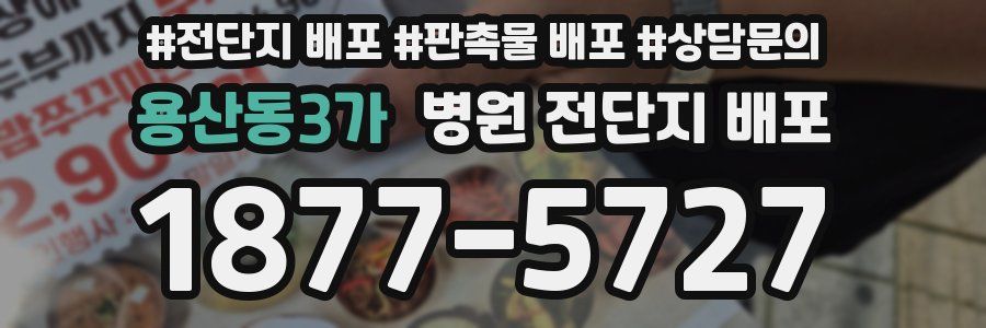 용산동3가 병원 전단지 배포
