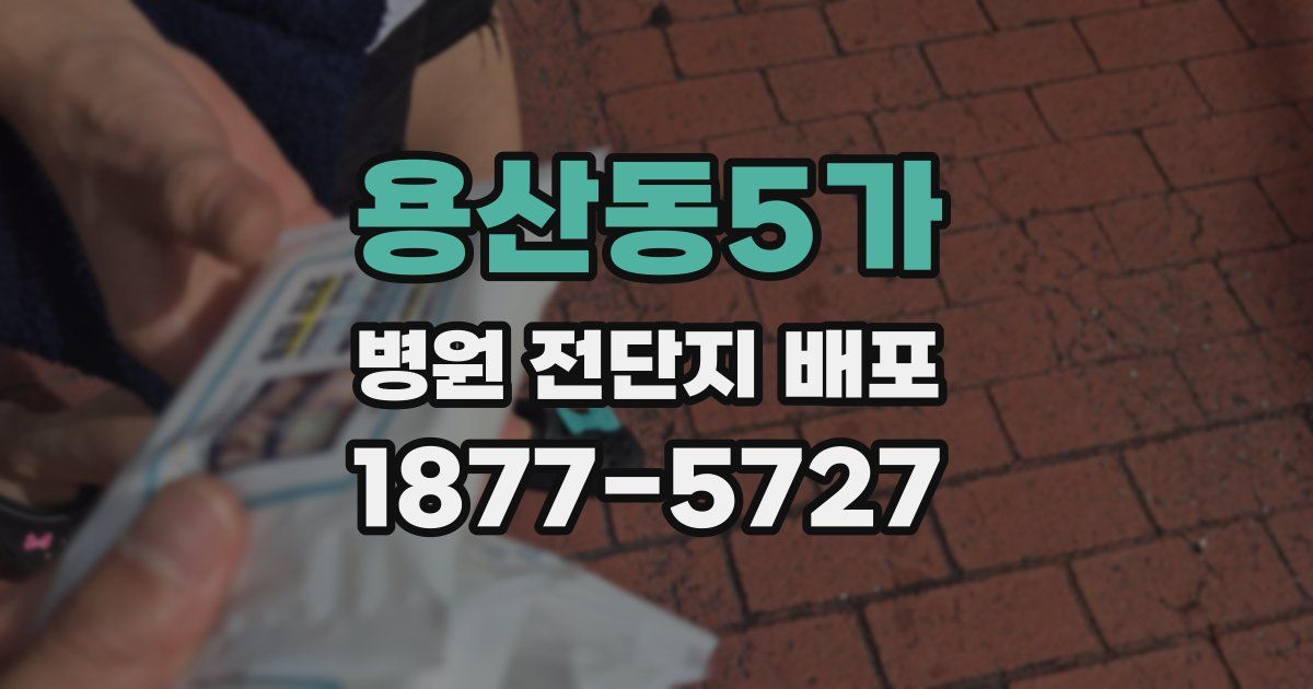 용산동5가 병원 전단지 배포