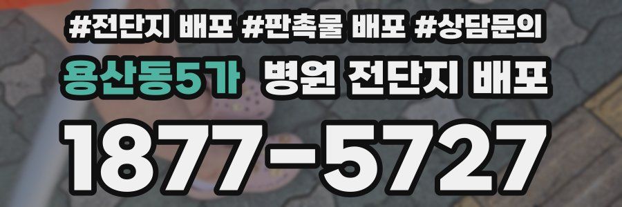 용산동5가 병원 전단지 배포