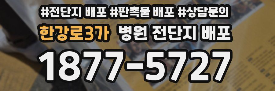 한강로3가 병원 전단지 배포