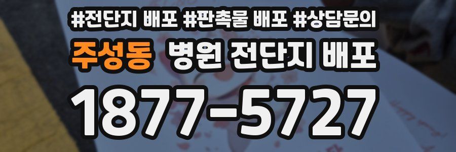 주성동 병원 전단지 배포