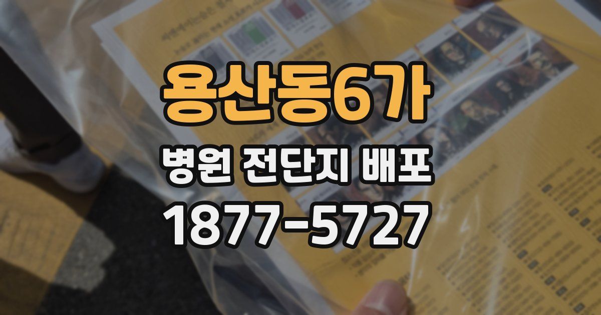 용산동6가 병원 전단지 배포