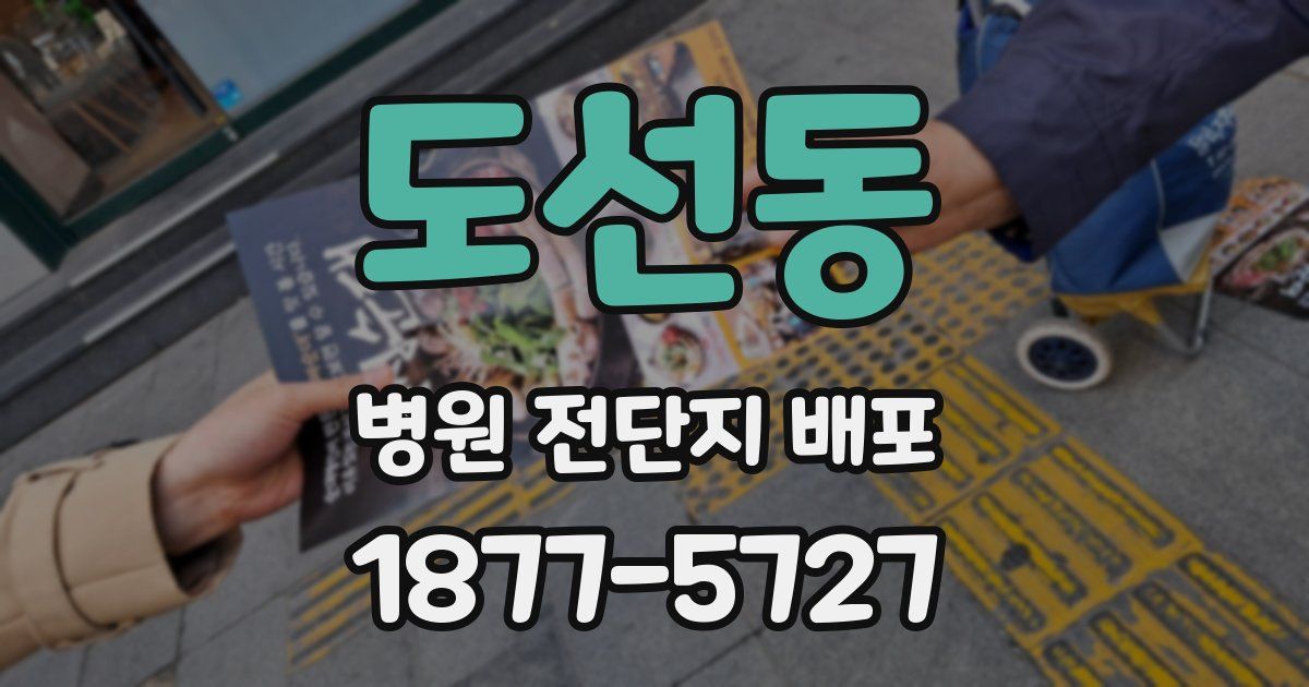 도선동 병원 전단지 배포