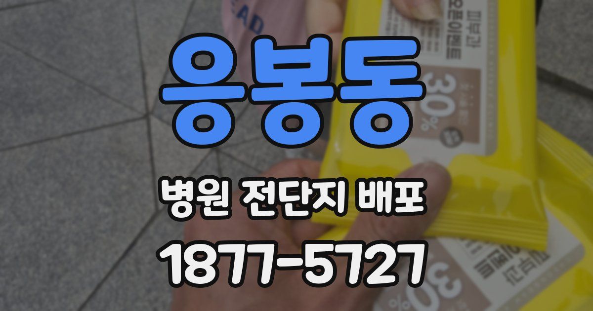 응봉동 병원 전단지 배포