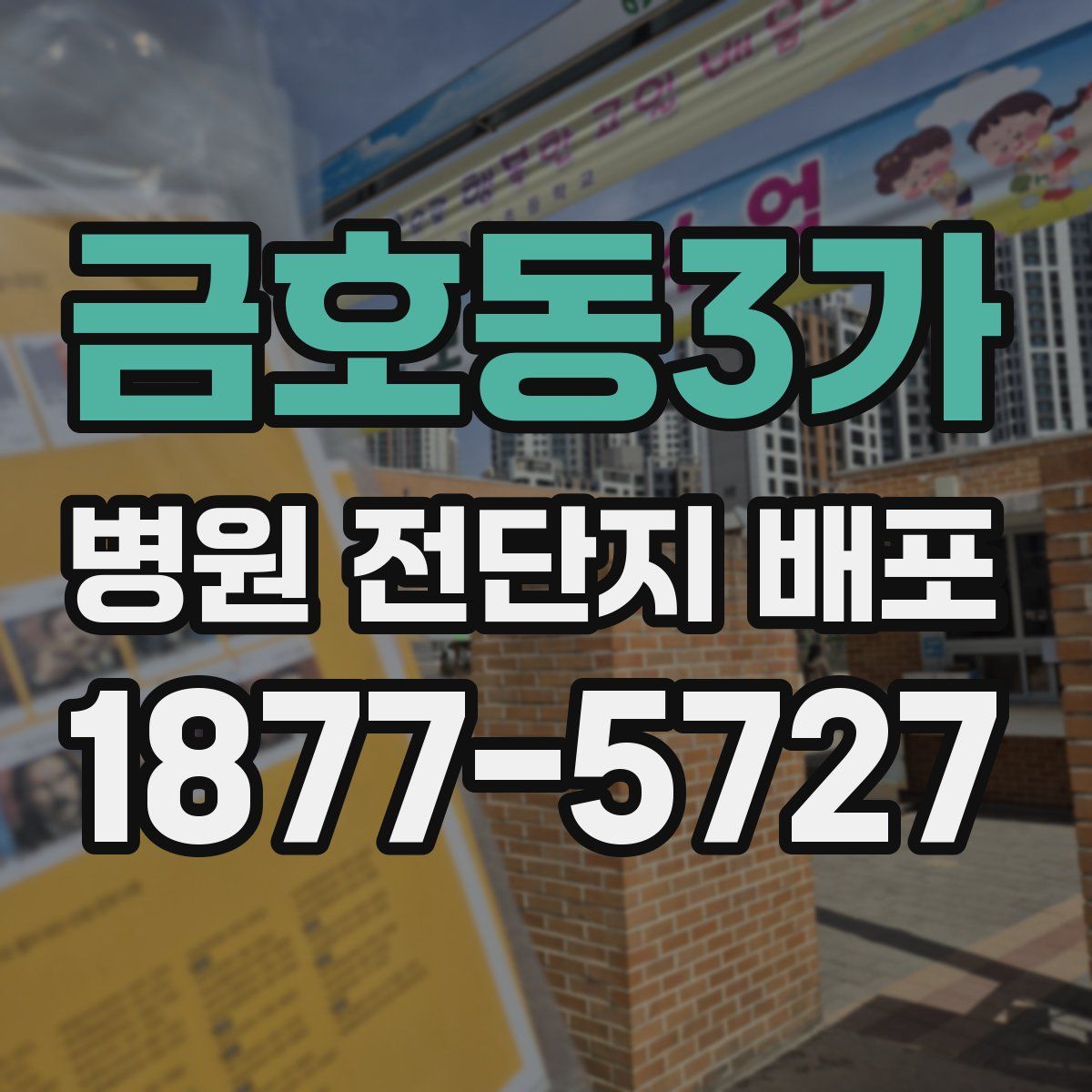 금호동3가 병원 전단지 배포