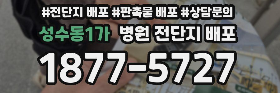 성수동1가 병원 전단지 배포