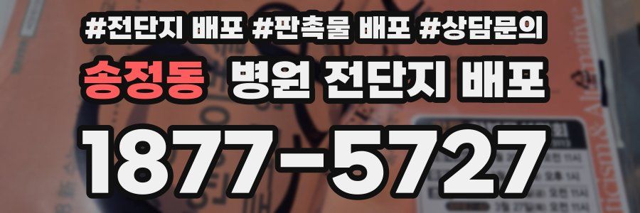 송정동 병원 전단지 배포