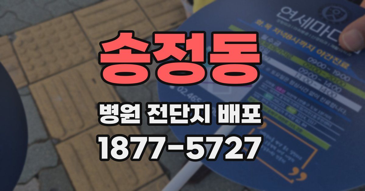 송정동 병원 전단지 배포