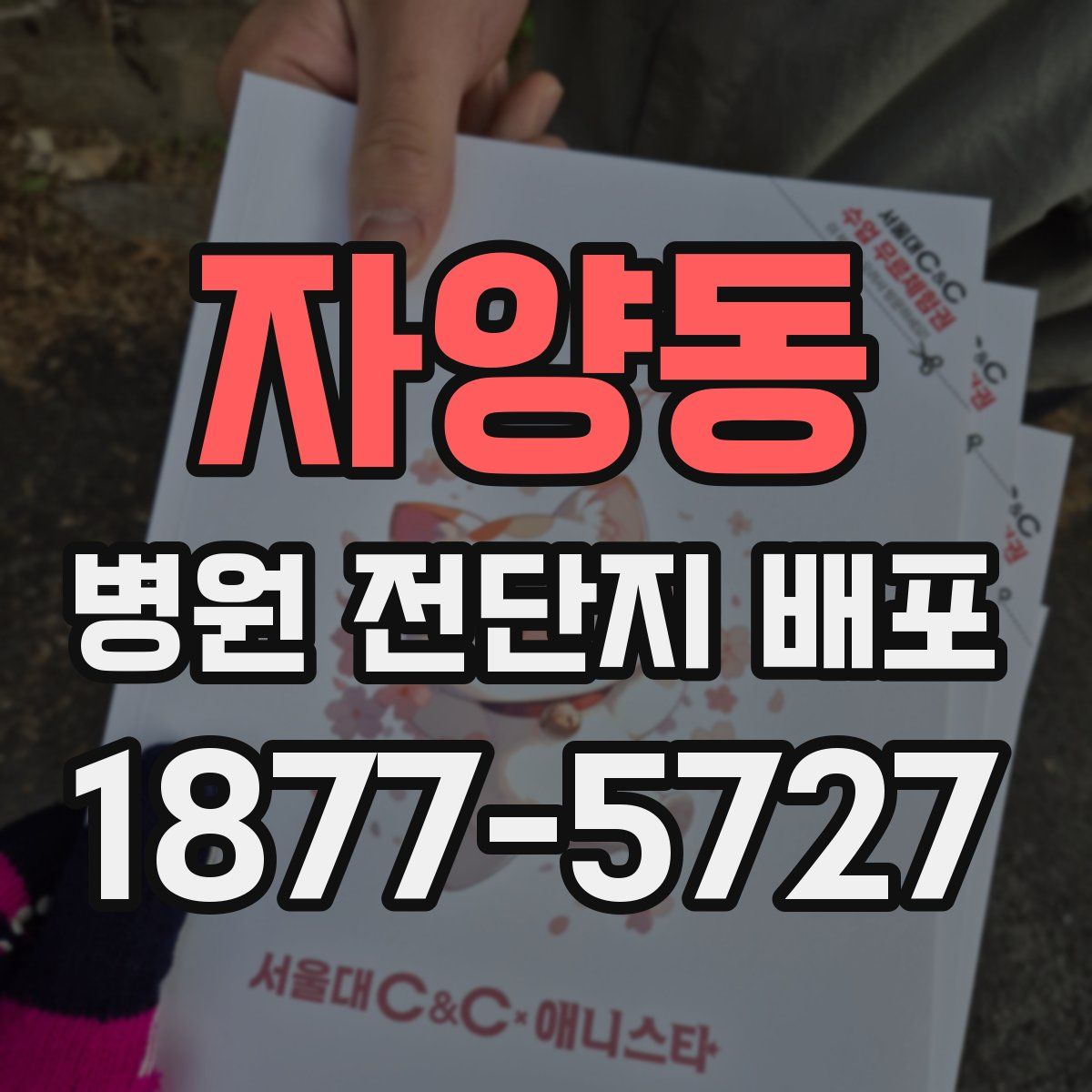 자양동 병원 전단지 배포