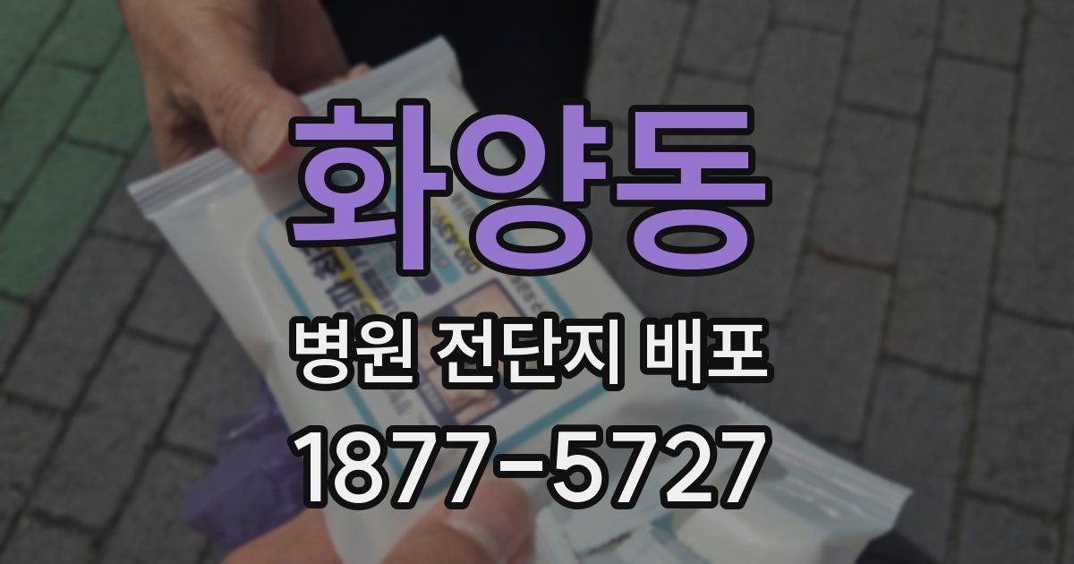 화양동 병원 전단지 배포