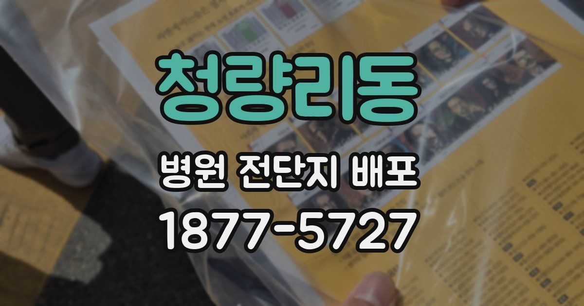 청량리동 병원 전단지 배포