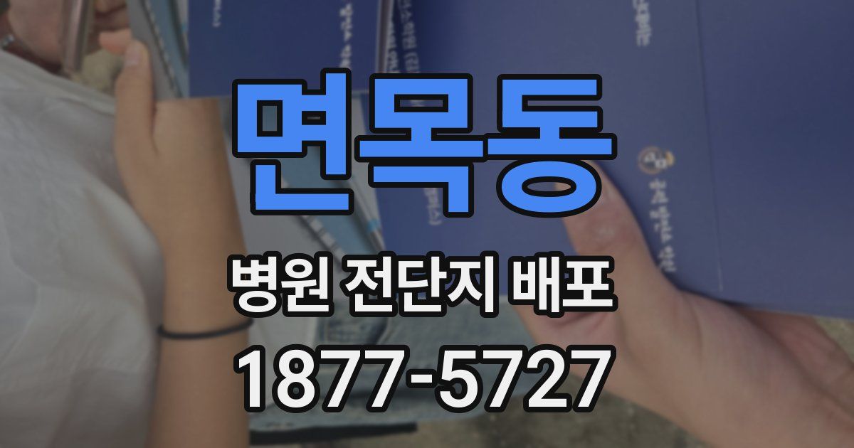 면목동 병원 전단지 배포