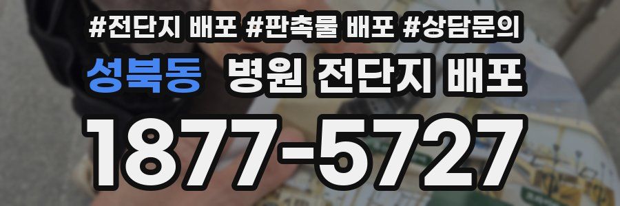 성북동 병원 전단지 배포