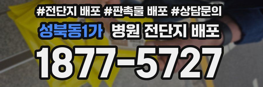 성북동1가 병원 전단지 배포