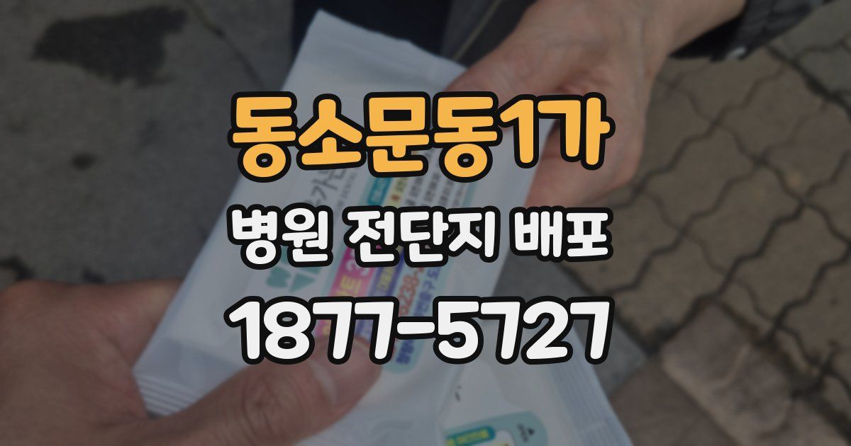 동소문동1가 병원 전단지 배포