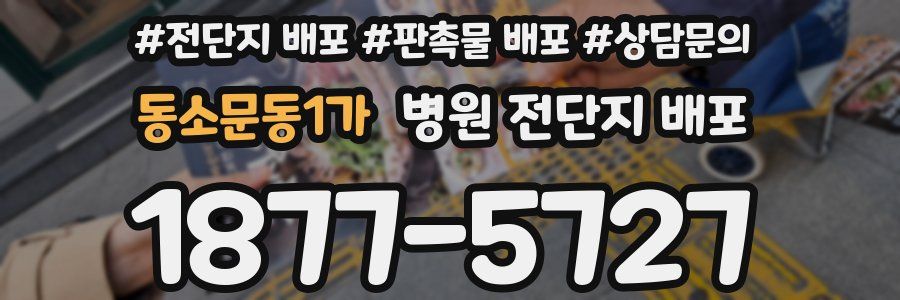 동소문동1가 병원 전단지 배포