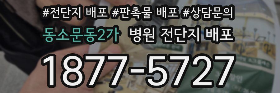 동소문동2가 병원 전단지 배포