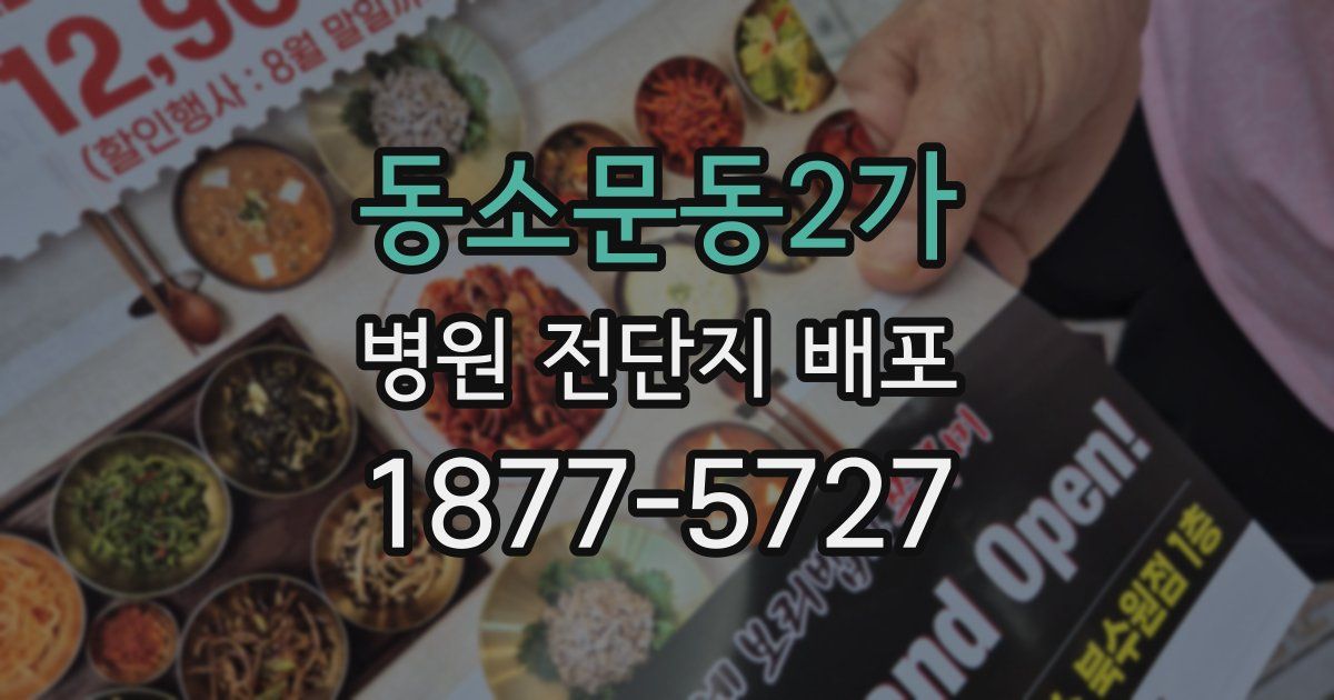 동소문동2가 병원 전단지 배포