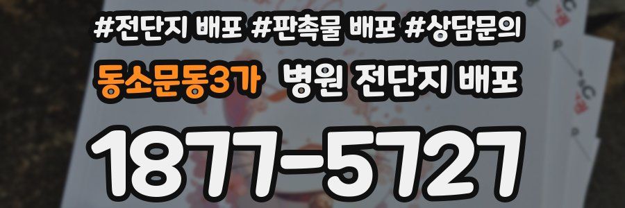동소문동3가 병원 전단지 배포