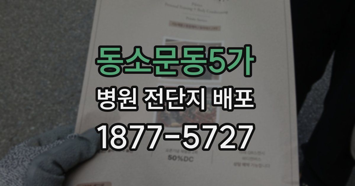 동소문동5가 병원 전단지 배포