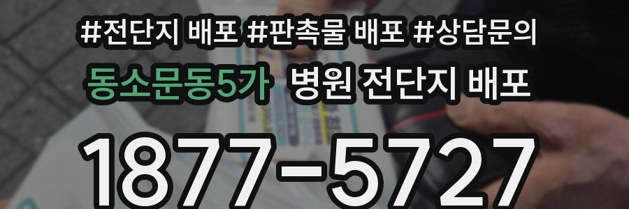 동소문동5가 병원 전단지 배포